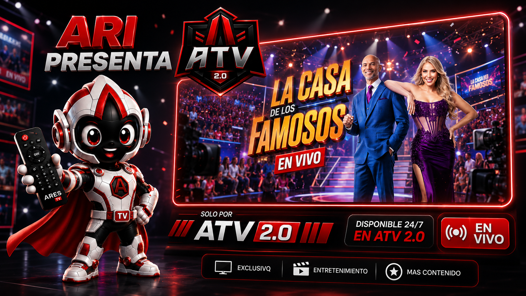 La Casa de los Famosos disponible 24/7 en ATV 2.0